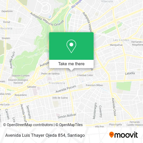 Avenida Luis Thayer Ojeda 854 map