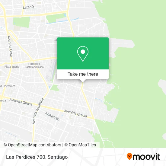 Las Perdices 700 map