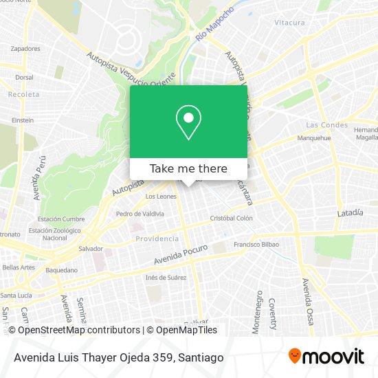Avenida Luis Thayer Ojeda 359 map