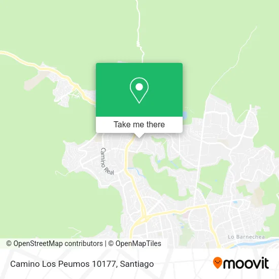 Mapa de Camino Los Peumos 10177