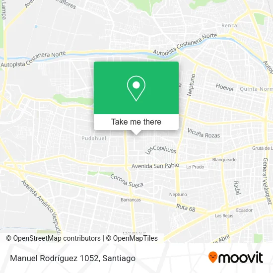 Manuel Rodríguez 1052 map