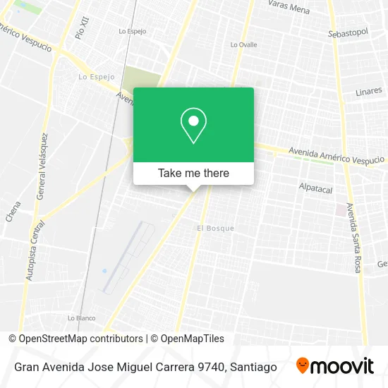 Gran Avenida Jose Miguel Carrera 9740 map