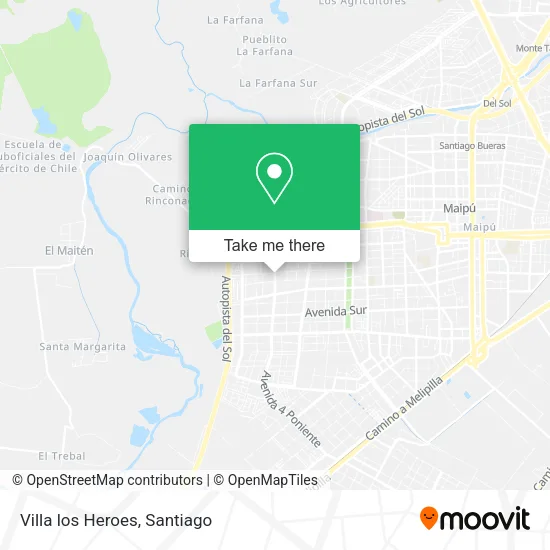 Villa los Heroes map