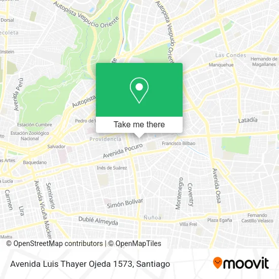 Avenida Luis Thayer Ojeda 1573 map