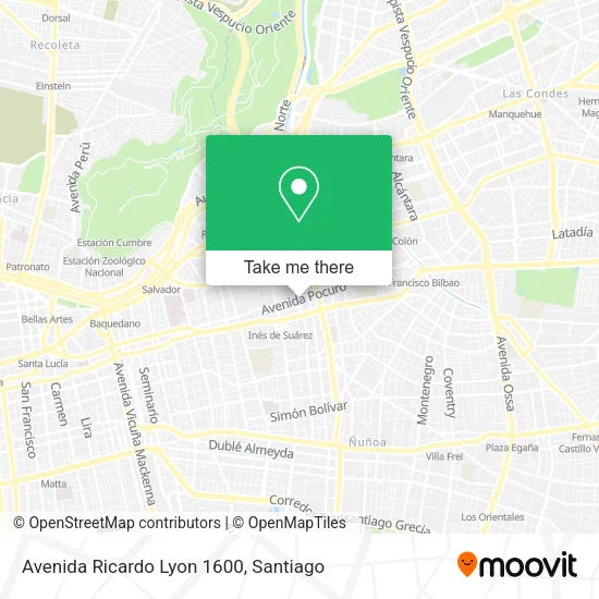 Avenida Ricardo Lyon 1600 map