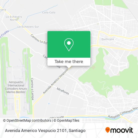 Mapa de Avenida Americo Vespucio 2101