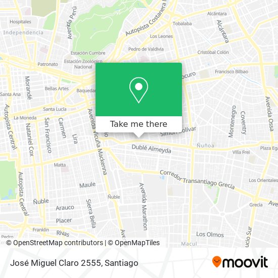 José Miguel Claro 2555 map