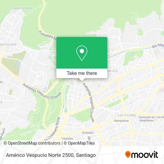 Américo Vespucio Norte 2500 map