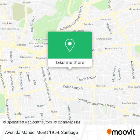 Avenida Manuel Montt 1954 map