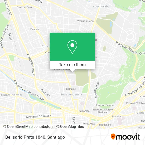 Belisario Prats 1840 map