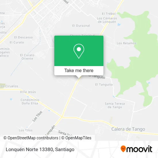 Lonquén Norte 13380 map