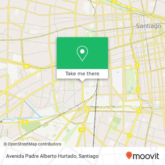 Avenida Padre Alberto Hurtado map
