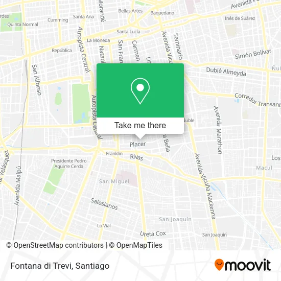 Fontana di Trevi map
