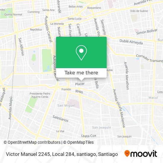 Victor Manuel 2245, Local 284, santiago map