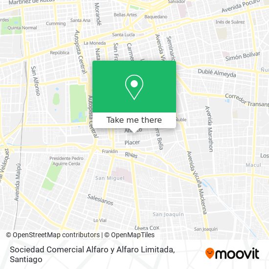 Sociedad Comercial Alfaro y Alfaro Limitada map