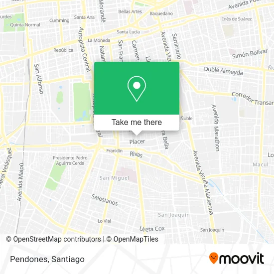 Pendones map