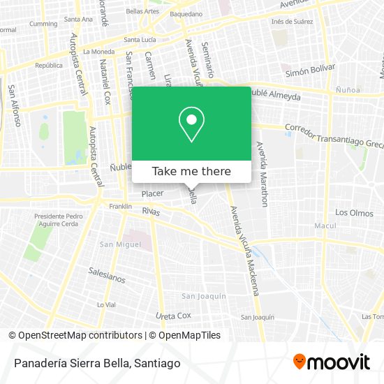 Mapa de Panadería Sierra Bella