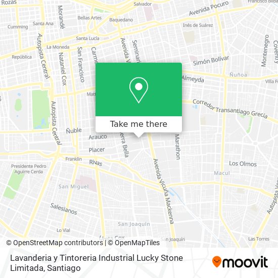 Lavanderia y Tintoreria Industrial Lucky Stone Limitada map