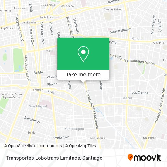 Mapa de Transportes Lobotrans Limitada