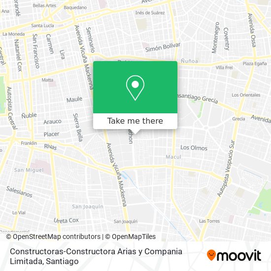 Constructoras-Constructora Arias y Compania Limitada map