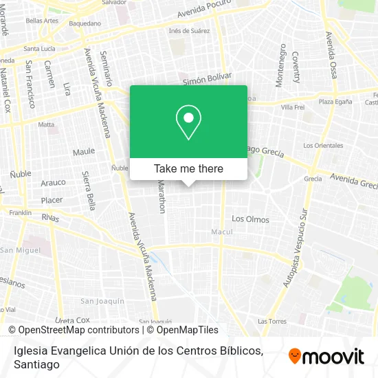 Iglesia Evangelica Unión de los Centros Bíblicos map