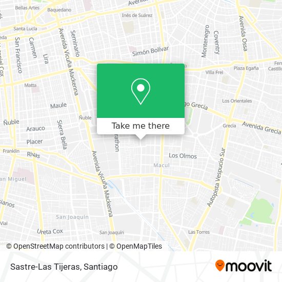Sastre-Las Tijeras map