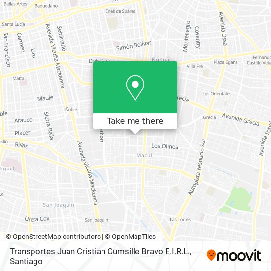 Transportes Juan Cristian Cumsille Bravo E.I.R.L. map