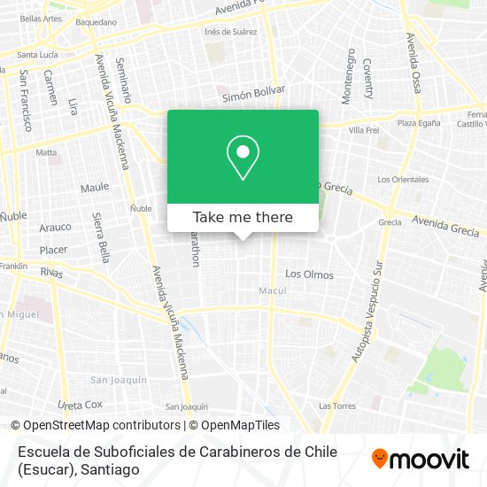 Escuela de Suboficiales de Carabineros de Chile (Esucar) map