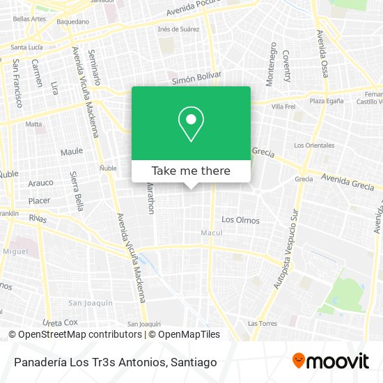 Panadería Los Tr3s Antonios map