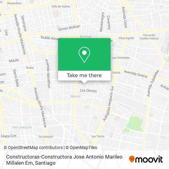 Constructoras-Constructora Jose Antonio Marileo Millalen Em map