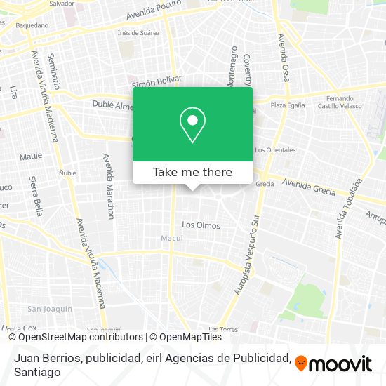 Mapa de Juan Berrios, publicidad, eirl Agencias de Publicidad