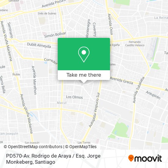Mapa de PD570-Av. Rodrigo de Araya / Esq. Jorge Monkeberg