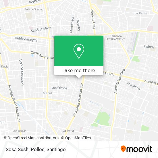 Mapa de Sosa Sushi Pollos