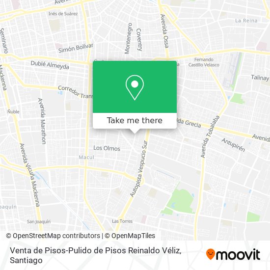 Mapa de Venta de Pisos-Pulido de Pisos Reinaldo Véliz