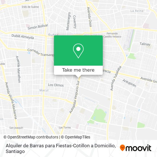 Alquiler de Barras para Fiestas-Cotillon a Domicilio map