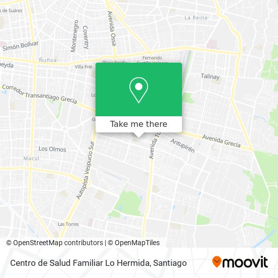 Mapa de Centro de Salud Familiar Lo Hermida