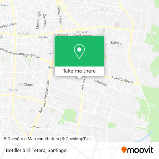 Mapa de Botillería El Tetera