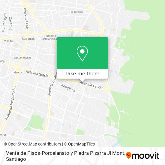 Mapa de Venta de Pisos-Porcelanato y Piedra Pizarra Jl Mont