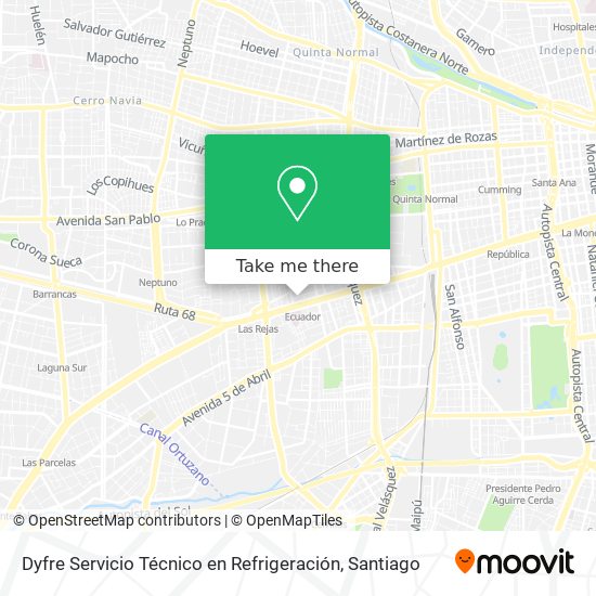 Dyfre Servicio Técnico en Refrigeración map