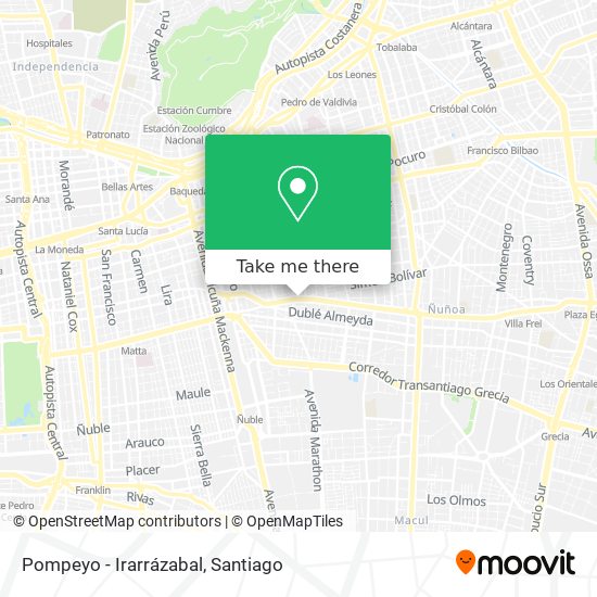Pompeyo - Irarrázabal map