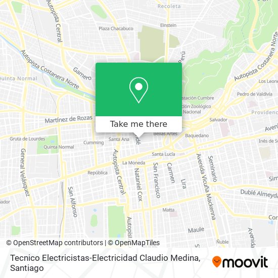 Tecnico Electricistas-Electricidad Claudio Medina map