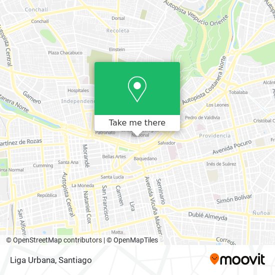 Liga Urbana map