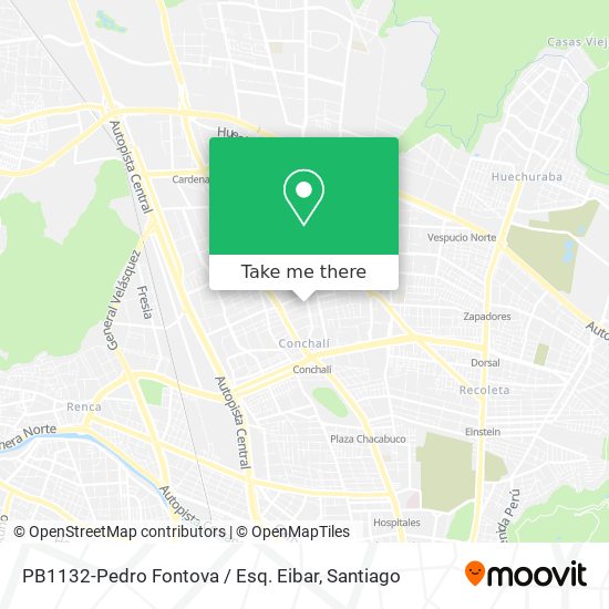 Mapa de PB1132-Pedro Fontova / Esq. Eibar