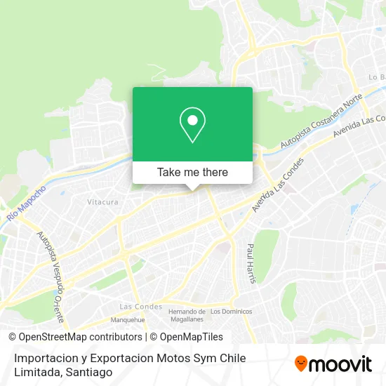 Importacion y Exportacion Motos Sym Chile Limitada map