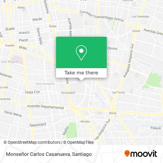 Monseñor Carlos Casanueva map