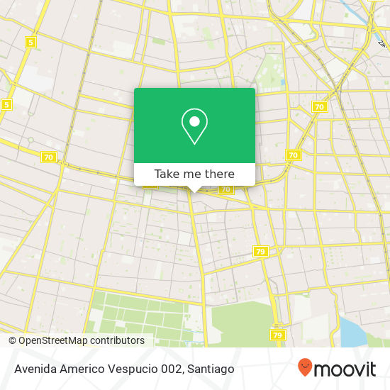 Avenida Americo Vespucio 002 map