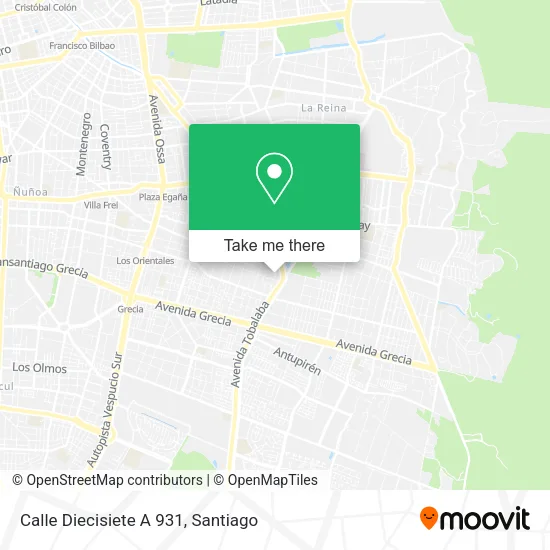 Mapa de Calle Diecisiete A 931