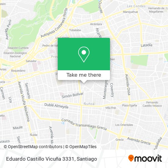 Eduardo Castillo Vicuña 3331 map