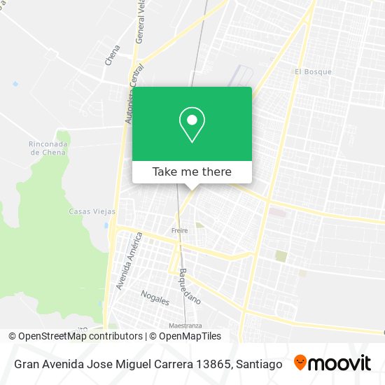 Mapa de Gran Avenida Jose Miguel Carrera 13865