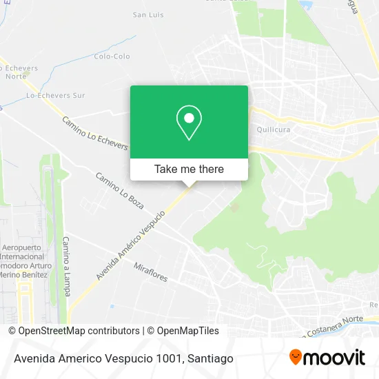 Mapa de Avenida Americo Vespucio 1001